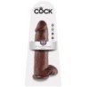 KING COCK - 12 PENE REALÍSTICO MARRÓN 30.48 CM