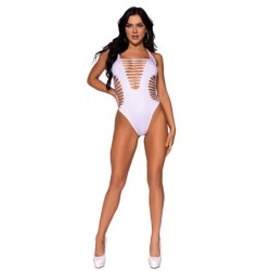 LEG AVENUE - BODY TANGA RACERBACK BLANCO