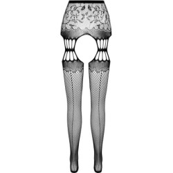 PASSION - S027 MEDIAS CON LIGUERO NEGRO TALLA ÚNICA