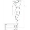 PASSION - WOMAN BS027 BODYSTOCKING ESTILO VESTIDO NEGRO TALLA ÚNICA