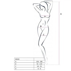 PASSION - WOMAN BS045 BODYSTOCKING NEGRO TALLA ÚNICA