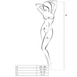 PASSION - WOMAN BS053 BODYSTOCKING BLANCO TALLA ÚNICA