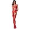 PASSION - WOMAN BS057 BODYSTOCKING ROJO TALLA ÚNICA