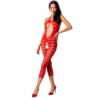 PASSION - WOMAN BS081 BODYSTOCKING ROJO TALLA ÚNICA