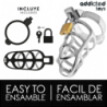 ADDICTED TOYS LOCKED - SILVER LOCK JAULA PARA PENE DE METAL TALLA M