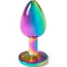 SECRETPLAY - METAL BUTT PLUG MULTICOLOR TALLA S 7 CM