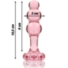 NEBULA SERIES BY IBIZA - MODELO 1 PLUG CRISTAL ROSA 10.5 CM -O- 3 CM