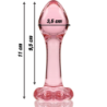 NEBULA SERIES BY IBIZA - MODELO 2 PLUG CRISTAL ROSA 11 CM -O- 3.5 CM