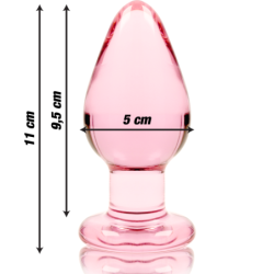 NEBULA SERIES BY IBIZA - MODELO 3 PLUG CRISTAL ROSA 11 CM -O- 5 CM