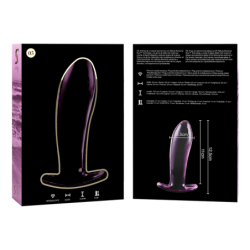 NEBULA SERIES BY IBIZA - MODELO 5 PLUG CRISTAL ROSA 12.5 CM -O- 3.5 CM