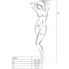 PASSION - WOMAN BS016 BODYSTOCKING BLANCO TALLA ÚNICA