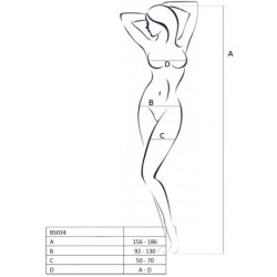 PASSION - WOMAN BS034 BODYSTOCKING NEGRO TALLA ÚNICA