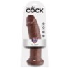 KING COCK - 10 PENE MARRÓN 25.4 CM