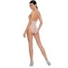 PASSION - WOMAN BS087 BODYSTOCKING BLANCO TALLA ÚNICA