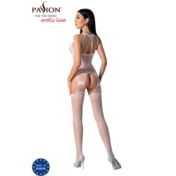 PASSION - BS095 BODYSTOCKING BLANCO TALLA ÚNICA