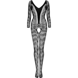 LIVCO CORSETTI FASHION - CORDILL LC 17357 BODYSTOCKING CROTCHLESS NEGRO TALLA ÚNICA