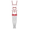 LIVCO CORSETTI FASHION - THIARA LC 20213 SET BODY + MEDIAS ROJA S/M