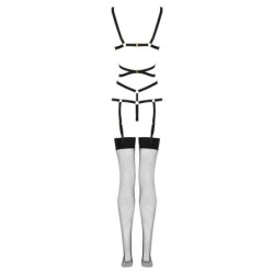 LIVCO CORSETTI FASHION - THIARA LC 20213 SET BODY + MEDIAS NEGRO L/XL