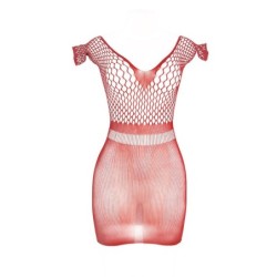 SUBBLIME - 951924 VESTIDO DE REJILLA CROCHÉ CORTO ROJO TALLA ÚNICA