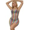 SUBBLIME - 952457 VESTIDO DE REJILLA SIN MANGAS CON HOMBROS DESCUBIERTOS ARCOIRIS TALLA ÚNICA