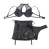 SUBBLIME - 957582 CONJUNTO SUJETADOR Y FALDA DE CUERO NEGRO S/M