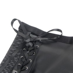 SUBBLIME - 957582 CONJUNTO SUJETADOR Y FALDA DE CUERO NEGRO S/M