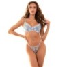 SUBBLIME - 957629 CONJUNTO SUJETADOR Y PANTIES CON BORDADOS DE FLORES CELESTE S/M