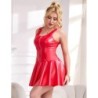 SUBBLIME - 957698 VESTIDO DE CUERO CON CREMALLERA DE CORAZÓN ROJO L/XL