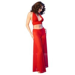 CHILIROSE - CR  4857 SET TOP Y PANTALONES ROJO TALLA XL