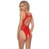 PASSION - BS112 BODYSTOCKING ENCAJE ROJO