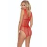 PASSION - BS114 BODYSTOCKING REJILLA ROJO