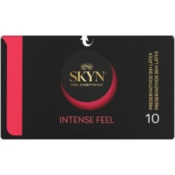 SKYN - PRESERVATIVO INTENSE FEEL TEXTURA CON DISEÑO ONDULADO 10 UNIDADES