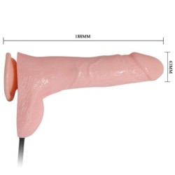 BAILE - INFLATABLE DILDO HINCHABLE REALÍSTICO CON VENTOSA 15 CM