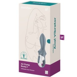 SATISFYER - AIR PUMP BOOTY 1 VIBRADOR INFLABLE ANAL GRIS
