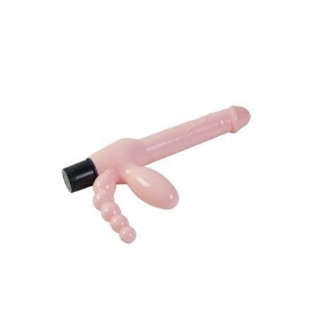BAILE - ARNÉS SIN CUERDA TPR CON VIBRACIÓN Y ESTIMULACION ANAL 25.4 CM