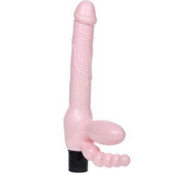 BAILE - ARNÉS SIN CUERDA TPR CON VIBRACIÓN Y ESTIMULACION ANAL 25.4 CM