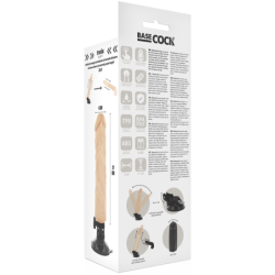 BASECOCK - VIBRADOR REALÍSTICO CONTROL REMOTO NATURAL 21 CM -O- 4 CM