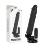 BASECOCK - VIBRADOR REALÍSTICO CONTROL REMOTO NEGRO 21 CM -O- 4 CM