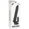 BASECOCK - VIBRADOR REALÍSTICO CONTROL REMOTO NEGRO 21 CM -O- 4 CM