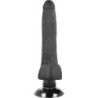 BASECOCK - VIBRADOR REALÍSTICO 2-1 NEGRO 18.5 CM -O- 4 CM