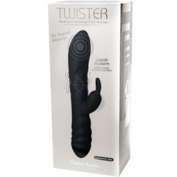 ADRIEN LASTIC - TWISTER MASAJEADOR VIBRADOR Y ROTADOR RABBIT NEGRO
