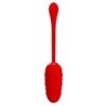PRETTY LOVE - HUEVO VIBRADOR CON TEXTURA MARINA RECARGABLE ROJO