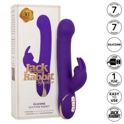 CALEXOTICS - JACK VIBRADOR RABBIT Y ESTIMULADOR 7 NIVELES DE VIBRACIÓN Y ONDAS ESTIMULADORAS AZUL