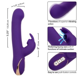 CALEXOTICS - JACK VIBRADOR RABBIT Y ESTIMULADOR 7 NIVELES DE VIBRACIÓN Y ONDAS ESTIMULADORAS AZUL