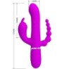 PRETTY LOVE - CAMMY TRIPLE VIBRADOR MULTIFUNCIÓN 4 EN 1 ROSA