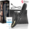 IBIZA - VIBRADOR  HI-TECH RABITT POR ONDAS CLITORIALES Y  DOBLE PINCHING NEGRO