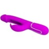 PRETTY LOVE - KAMPAS VIBRADOR RABBIT 3 EN 1 MULTIFUNCIÓN CON LENGUA FUCSIA