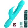 PRETTY LOVE - KAMPAS VIBRADOR RABBIT 3 EN 1 MULTIFUNCIÓN CON LENGUA VERDE AGUA