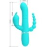 PRETTY LOVE - CAMMY TRIPLE VIBRADOR RABBIT MULTIFUNCIÓN 4 EN 1 AZUL