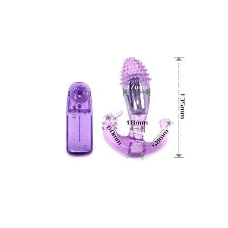 BAILE - ESTIMULADOR LILA VAGINAL Y ANAL CON VIBRACIÓN